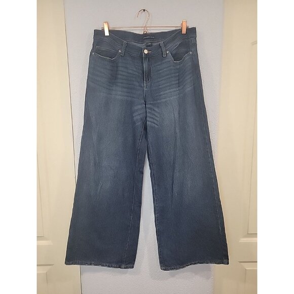 Sincerely Jules Wide Leg Jeans 11/30 Baggy 90's Style Blue Denim Dark‎ Wash - Picture 1 of 5